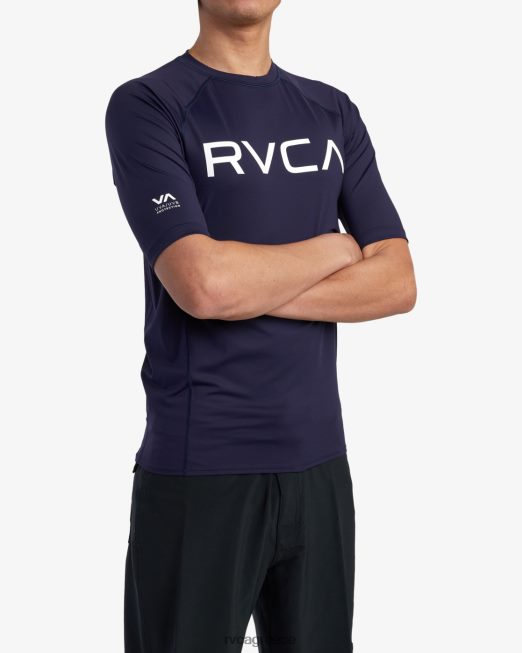 R422N8591 κοντομάνικο rashguard RVCA για άνδρες και γυναίκες ΠΟΛΕΜΙΚΟ ΝΑΥΤΙΚΟ είδη ένδυσης