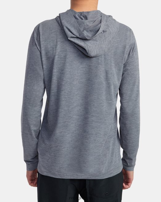 R422N8619 μακρυμάνικη κουκούλα noyle rashguard RVCA για άνδρες και γυναίκες ερείκη γκρι είδη ένδυσης
