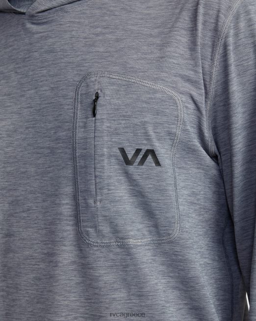 R422N8619 μακρυμάνικη κουκούλα noyle rashguard RVCA για άνδρες και γυναίκες ερείκη γκρι είδη ένδυσης