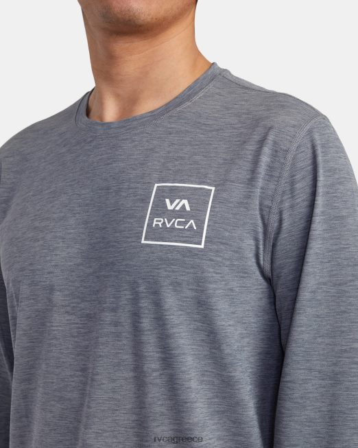 R422N8620 μακρυμάνικο rashguard RVCA για άνδρες και γυναίκες ερείκη γκρι είδη ένδυσης