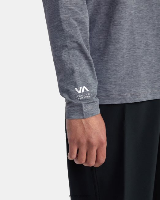 R422N8620 μακρυμάνικο rashguard RVCA για άνδρες και γυναίκες ερείκη γκρι είδη ένδυσης