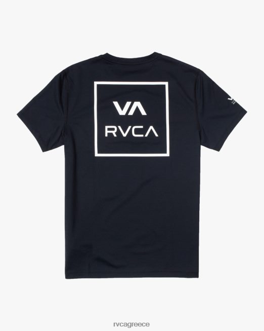 R422N8622 κοντομάνικο rashguard RVCA για άνδρες και γυναίκες μαύρος είδη ένδυσης