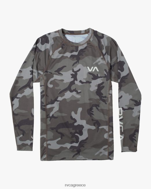 R422N8625 μακρυμάνικο rashguard RVCA για άνδρες και γυναίκες camo είδη ένδυσης