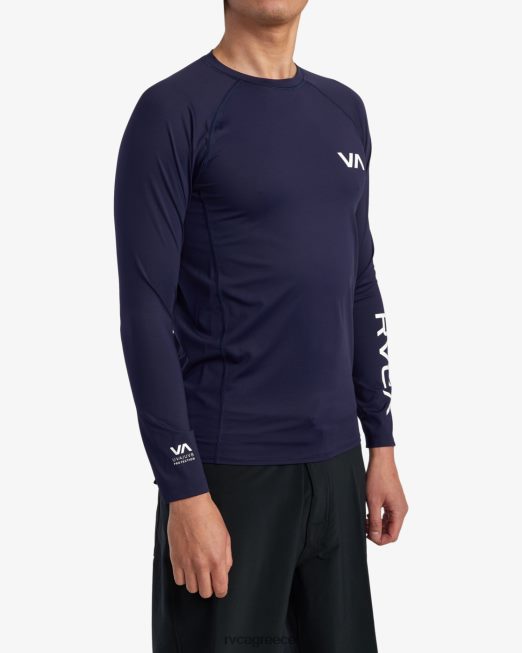 R422N8632 μακρυμάνικο rashguard RVCA για άνδρες και γυναίκες ΠΟΛΕΜΙΚΟ ΝΑΥΤΙΚΟ είδη ένδυσης
