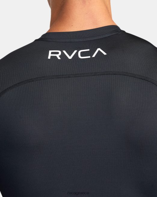 R422N8886 va sport μακρυμάνικο rashguard RVCA για άνδρες και γυναίκες μαύρος είδη ένδυσης