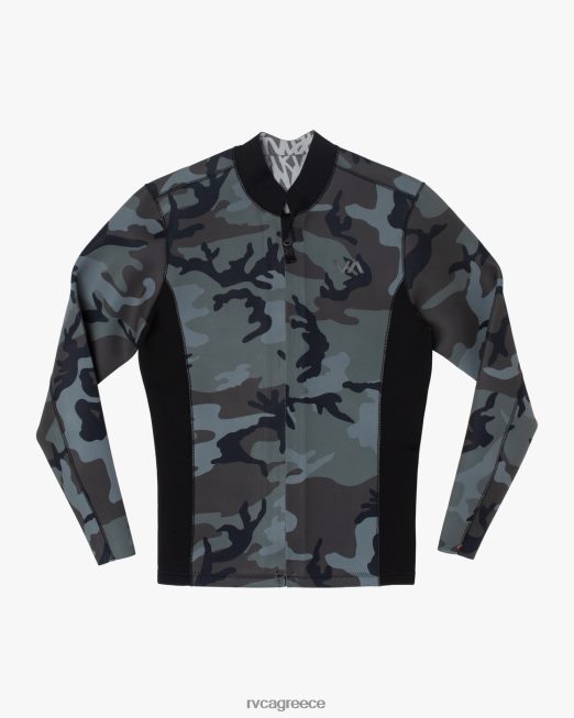 R422N8152 Μπροστινή φόρμα με φερμουάρ ισορροπίας 2mm RVCA για άνδρες και γυναίκες camo είδη ένδυσης