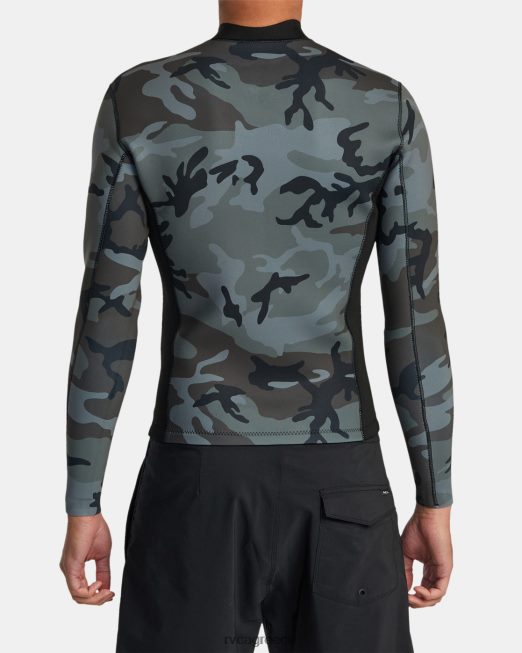 R422N8152 Μπροστινή φόρμα με φερμουάρ ισορροπίας 2mm RVCA για άνδρες και γυναίκες camo είδη ένδυσης