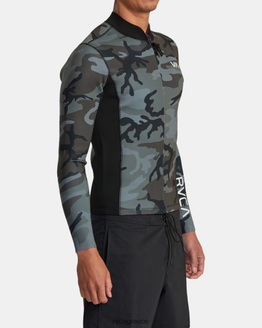 R422N8152 Μπροστινή φόρμα με φερμουάρ ισορροπίας 2mm RVCA για άνδρες και γυναίκες camo είδη ένδυσης