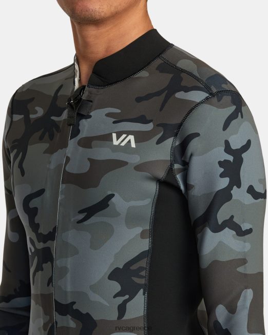 R422N8152 Μπροστινή φόρμα με φερμουάρ ισορροπίας 2mm RVCA για άνδρες και γυναίκες camo είδη ένδυσης