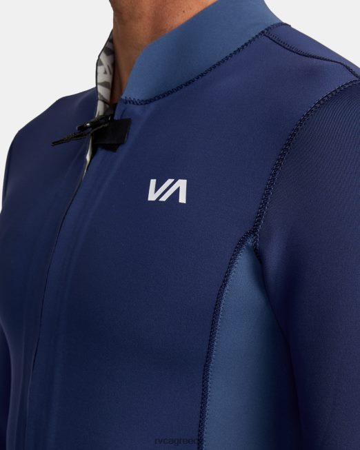 R422N8616 Μπροστινή φόρμα με φερμουάρ ισορροπίας 2mm RVCA για άνδρες και γυναίκες ΠΟΛΕΜΙΚΟ ΝΑΥΤΙΚΟ είδη ένδυσης