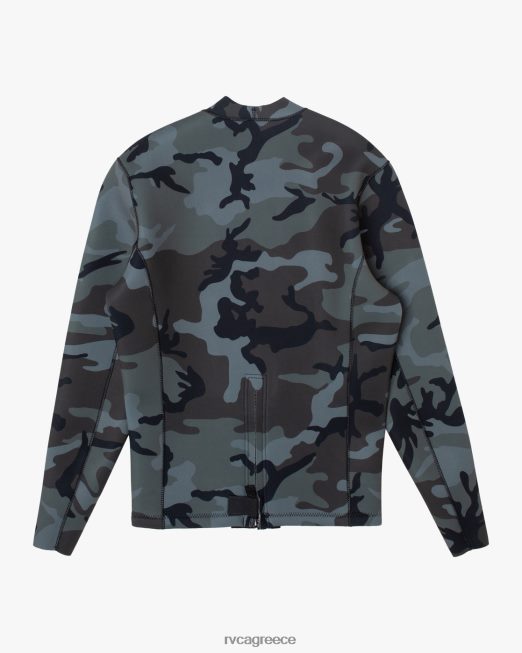 R422N8623 Σακάκι με φερμουάρ στο πίσω μέρος 2mm RVCA για άνδρες και γυναίκες camo είδη ένδυσης