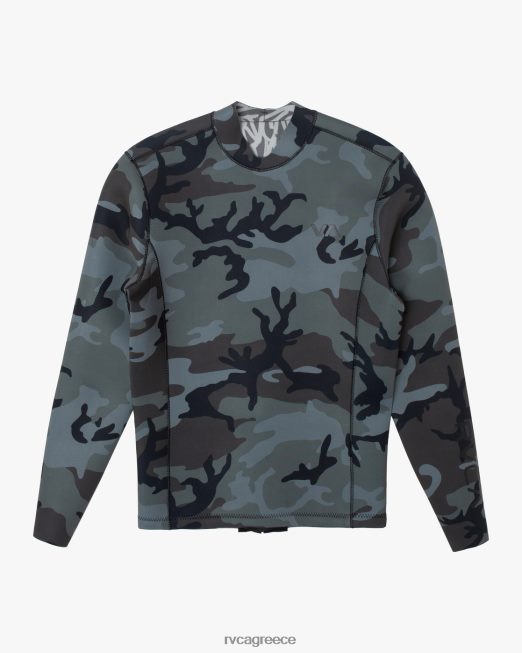 R422N8623 Σακάκι με φερμουάρ στο πίσω μέρος 2mm RVCA για άνδρες και γυναίκες camo είδη ένδυσης