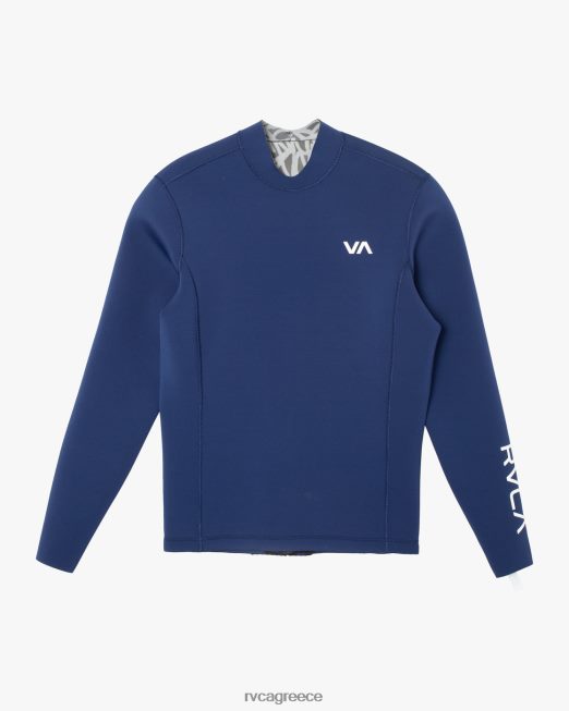 R422N8630 Σακάκι με φερμουάρ στο πίσω μέρος 2mm RVCA για άνδρες και γυναίκες ΠΟΛΕΜΙΚΟ ΝΑΥΤΙΚΟ είδη ένδυσης