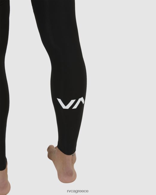 R422N8617 Ολόσωμη φόρμα με φερμουάρ 3/2 ισορροπίας στο στήθος RVCA για άνδρες και γυναίκες μαύρος είδη ένδυσης