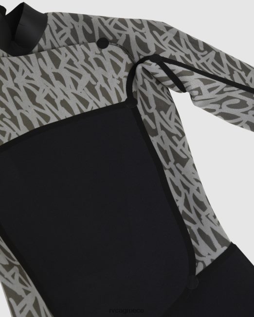 R422N8617 Ολόσωμη φόρμα με φερμουάρ 3/2 ισορροπίας στο στήθος RVCA για άνδρες και γυναίκες μαύρος είδη ένδυσης