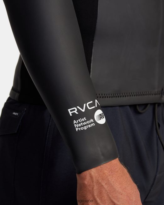 R422N8629 Μπροστινό μπουφάν benji anp με φερμουάρ 2mm RVCA για άνδρες και γυναίκες μαύρος είδη ένδυσης