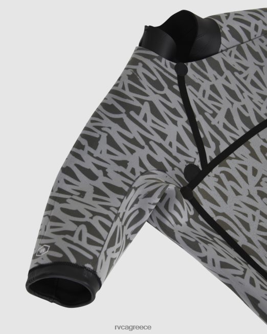 R422N8635 Ολόσωμη φόρμα με κοντό μανίκι 2/2 ισορροπίας στο στήθος RVCA για άνδρες και γυναίκες μαύρος είδη ένδυσης