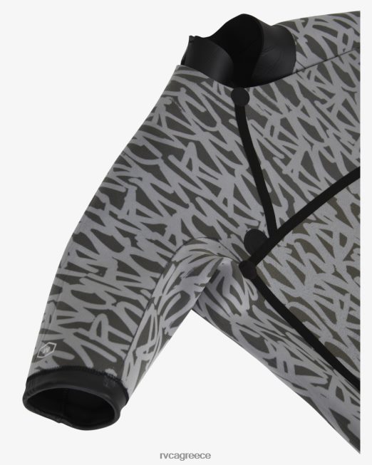 R422N8635 Ολόσωμη φόρμα με κοντό μανίκι 2/2 ισορροπίας στο στήθος RVCA για άνδρες και γυναίκες μαύρος είδη ένδυσης