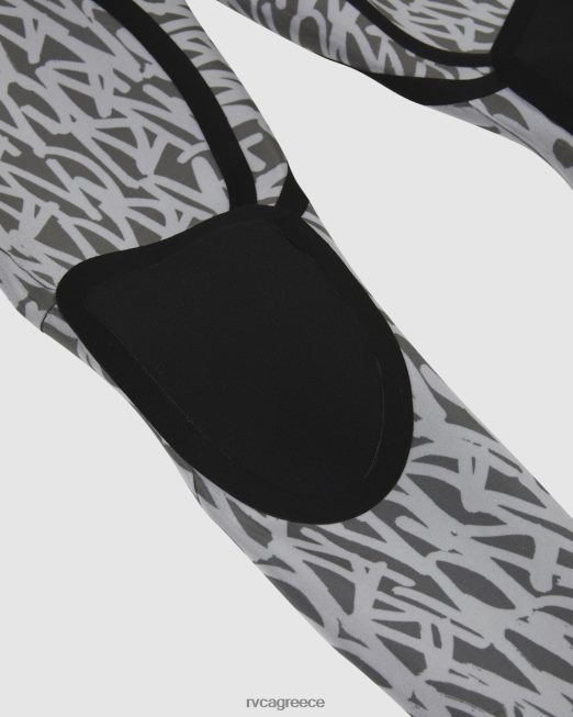 R422N8635 Ολόσωμη φόρμα με κοντό μανίκι 2/2 ισορροπίας στο στήθος RVCA για άνδρες και γυναίκες μαύρος είδη ένδυσης