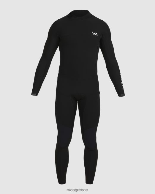 R422N8647 Ολόσωμη φόρμα με φερμουάρ 3/2 ισορροπίας RVCA για άνδρες και γυναίκες μαύρος είδη ένδυσης
