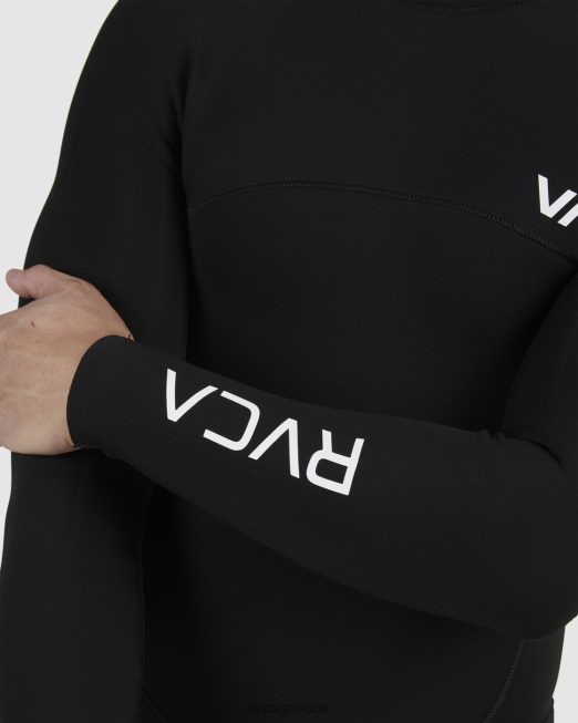 R422N8647 Ολόσωμη φόρμα με φερμουάρ 3/2 ισορροπίας RVCA για άνδρες και γυναίκες μαύρος είδη ένδυσης