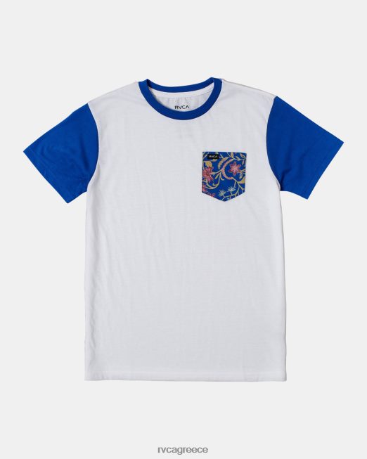R422N8525 Μπλουζάκι με τσέπη χρώματος ollie RVCA αγόρια μπλε είδη ένδυσης