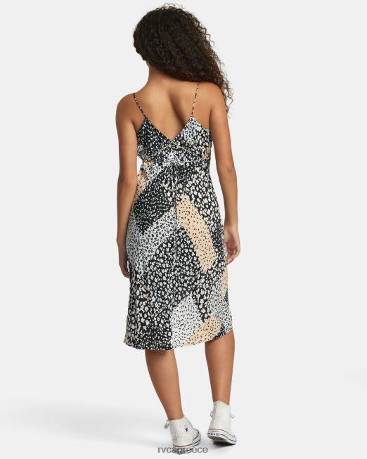 R422N81206 ω λόρδε μίντι φόρεμα RVCA γυναίκες μαύρος είδη ένδυσης