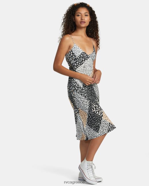 R422N81206 ω λόρδε μίντι φόρεμα RVCA γυναίκες μαύρος είδη ένδυσης