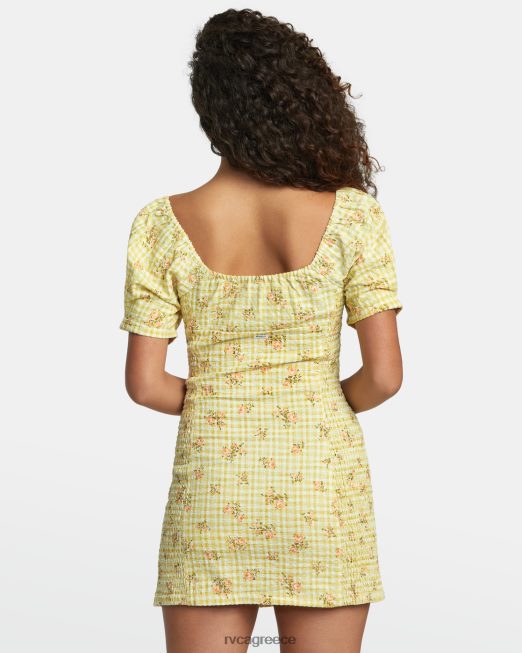 R422N81210 λινό φόρεμα gretel RVCA γυναίκες χρυσαφένιος είδη ένδυσης