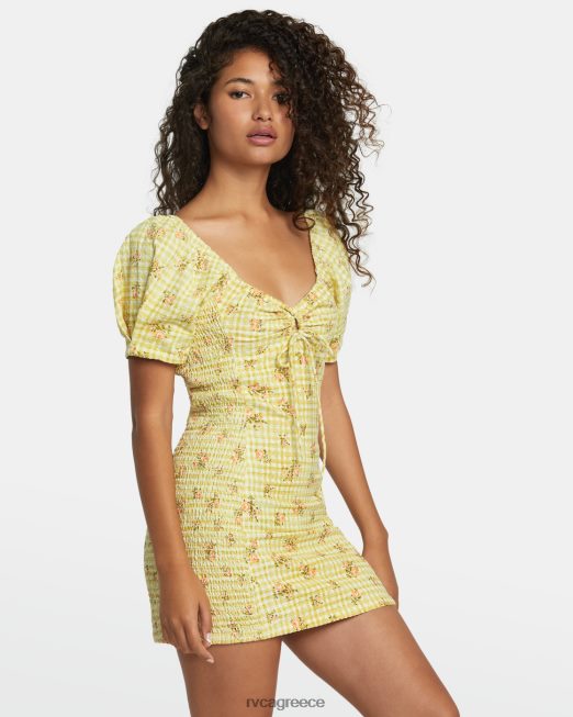 R422N81210 λινό φόρεμα gretel RVCA γυναίκες χρυσαφένιος είδη ένδυσης