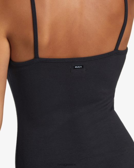 R422N81226 slink midi φόρεμα RVCA γυναίκες μαύρος είδη ένδυσης