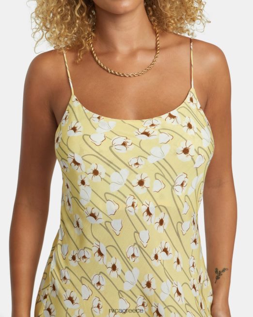 R422N81233 παρθενικό μίντι φόρεμα RVCA γυναίκες χρυσαφένιος είδη ένδυσης