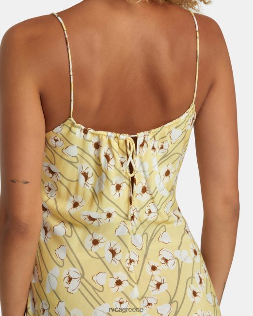 R422N81233 παρθενικό μίντι φόρεμα RVCA γυναίκες χρυσαφένιος είδη ένδυσης