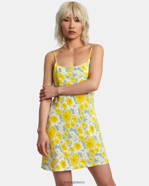 R422N81395 Μίντι φόρεμα macarthur RVCA γυναίκες σκονισμένο μπλε είδη ένδυσης