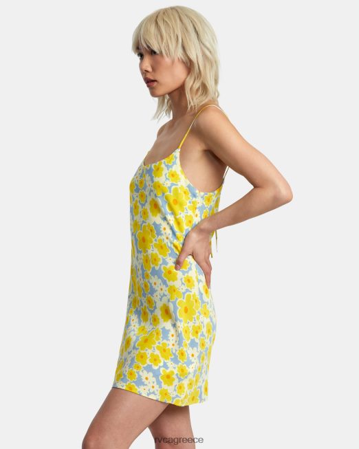 R422N81395 Μίντι φόρεμα macarthur RVCA γυναίκες σκονισμένο μπλε είδη ένδυσης