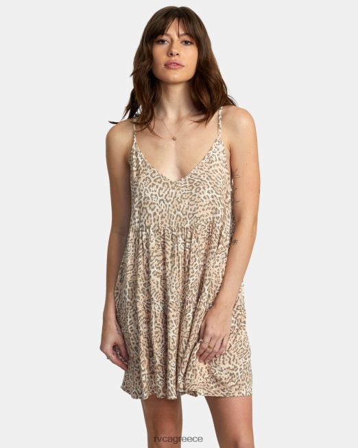 R422N81426 φέτα μίνι φόρεμα RVCA γυναίκες κρέμα είδη ένδυσης