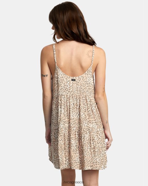 R422N81426 φέτα μίνι φόρεμα RVCA γυναίκες κρέμα είδη ένδυσης