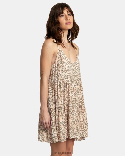 R422N81426 φέτα μίνι φόρεμα RVCA γυναίκες κρέμα είδη ένδυσης