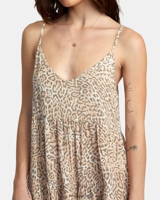 R422N81426 φέτα μίνι φόρεμα RVCA γυναίκες κρέμα είδη ένδυσης