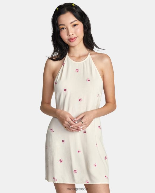 R422N81450 ίσιο φόρεμα με καπίστρι RVCA γυναίκες κρέμα είδη ένδυσης