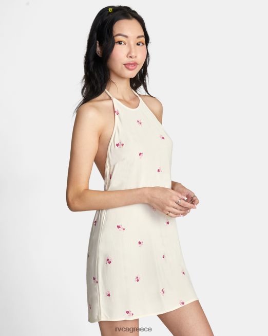 R422N81450 ίσιο φόρεμα με καπίστρι RVCA γυναίκες κρέμα είδη ένδυσης