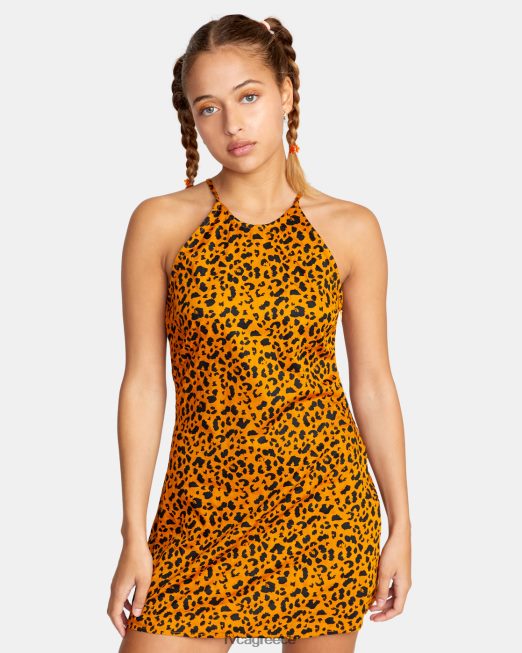 R422N81454 τέλειο μίνι φόρεμα ξένων RVCA γυναίκες μπαχαρικό είδη ένδυσης