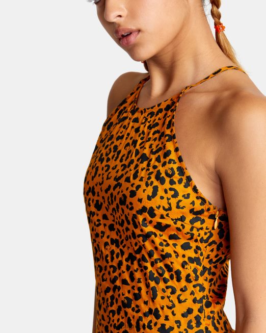 R422N81454 τέλειο μίνι φόρεμα ξένων RVCA γυναίκες μπαχαρικό είδη ένδυσης