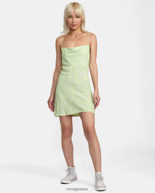R422N81461 κενό χώρο μίνι φόρεμα ηλίου RVCA γυναίκες ορυκτό πράσινο είδη ένδυσης