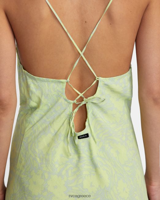 R422N81461 κενό χώρο μίνι φόρεμα ηλίου RVCA γυναίκες ορυκτό πράσινο είδη ένδυσης