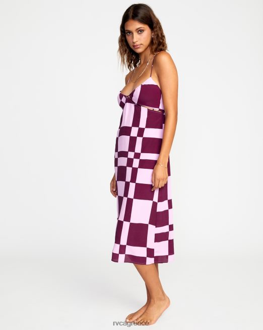 R422N81475 μίντι φόρεμα χωρίς κρίση RVCA γυναίκες ορχιδέα είδη ένδυσης