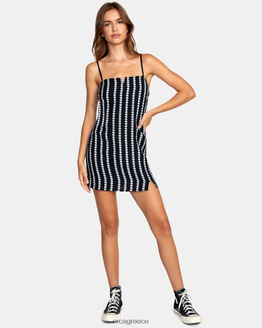 R422N81507 Παρίσι μίνι φόρεμα RVCA γυναίκες μαύρος είδη ένδυσης