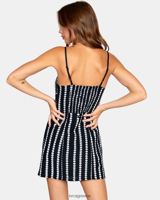 R422N81507 Παρίσι μίνι φόρεμα RVCA γυναίκες μαύρος είδη ένδυσης