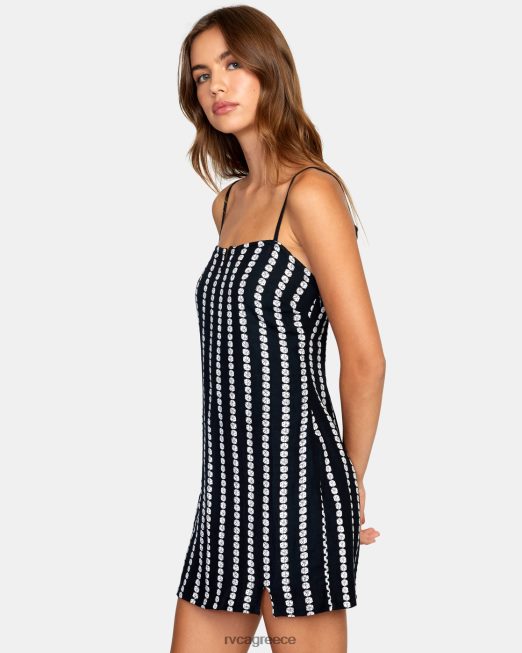 R422N81507 Παρίσι μίνι φόρεμα RVCA γυναίκες μαύρος είδη ένδυσης