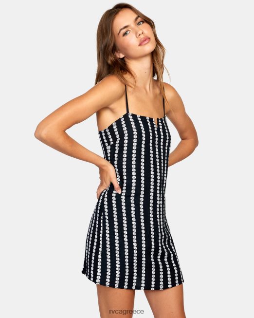 R422N81507 Παρίσι μίνι φόρεμα RVCA γυναίκες μαύρος είδη ένδυσης